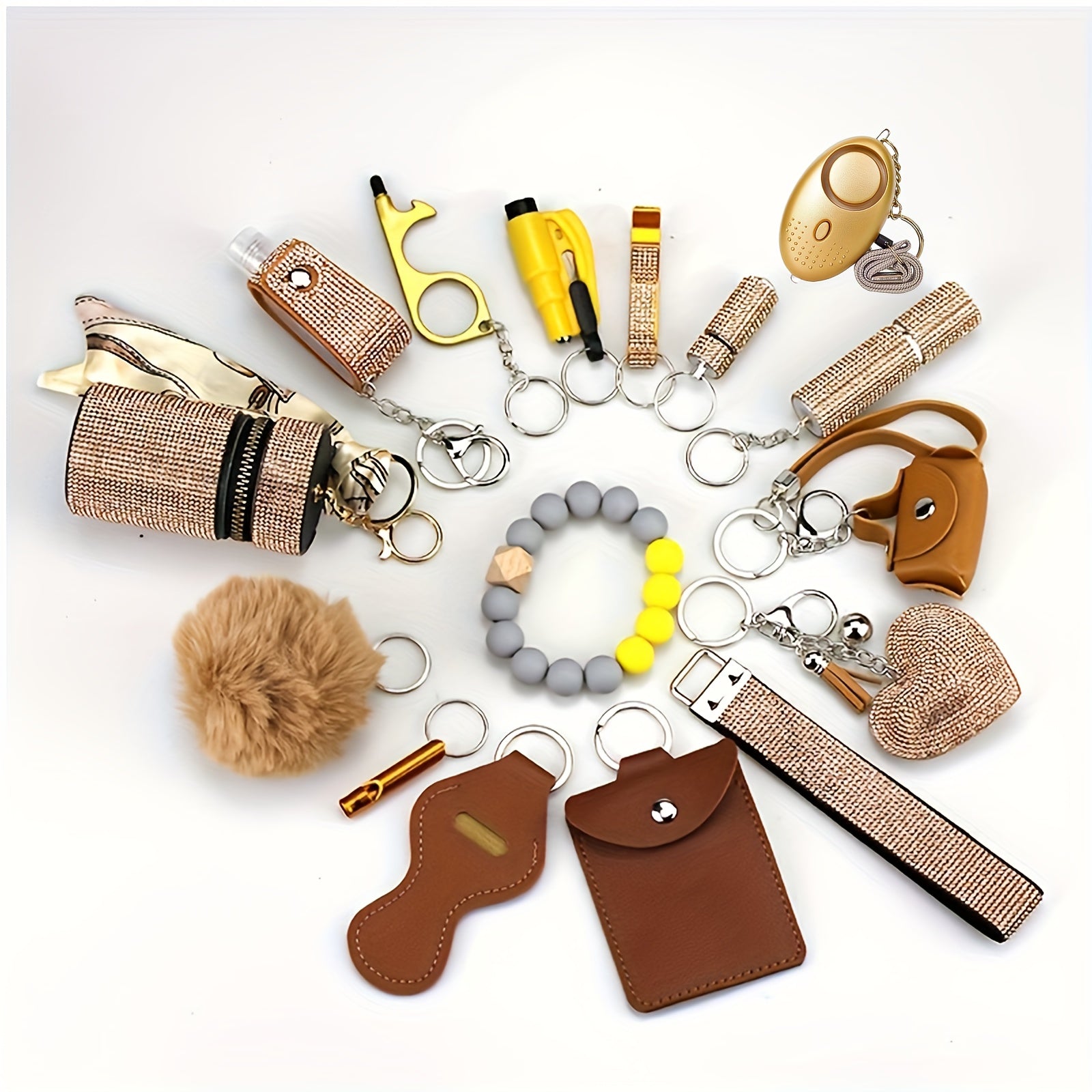16-Piece Women's Safety Kit with Personal Alarm and Protective Accessories