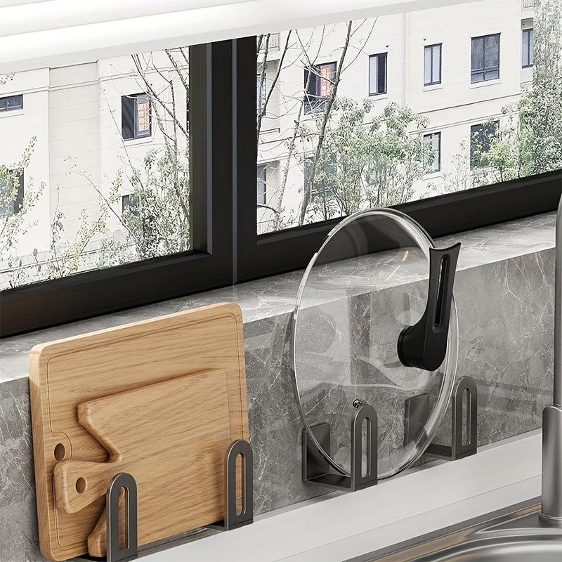 O'roqsiz saqlash uchun 2 ta devorga o'rnatiladigan qozon javonlari to'plami, oshxona tartibi uchun