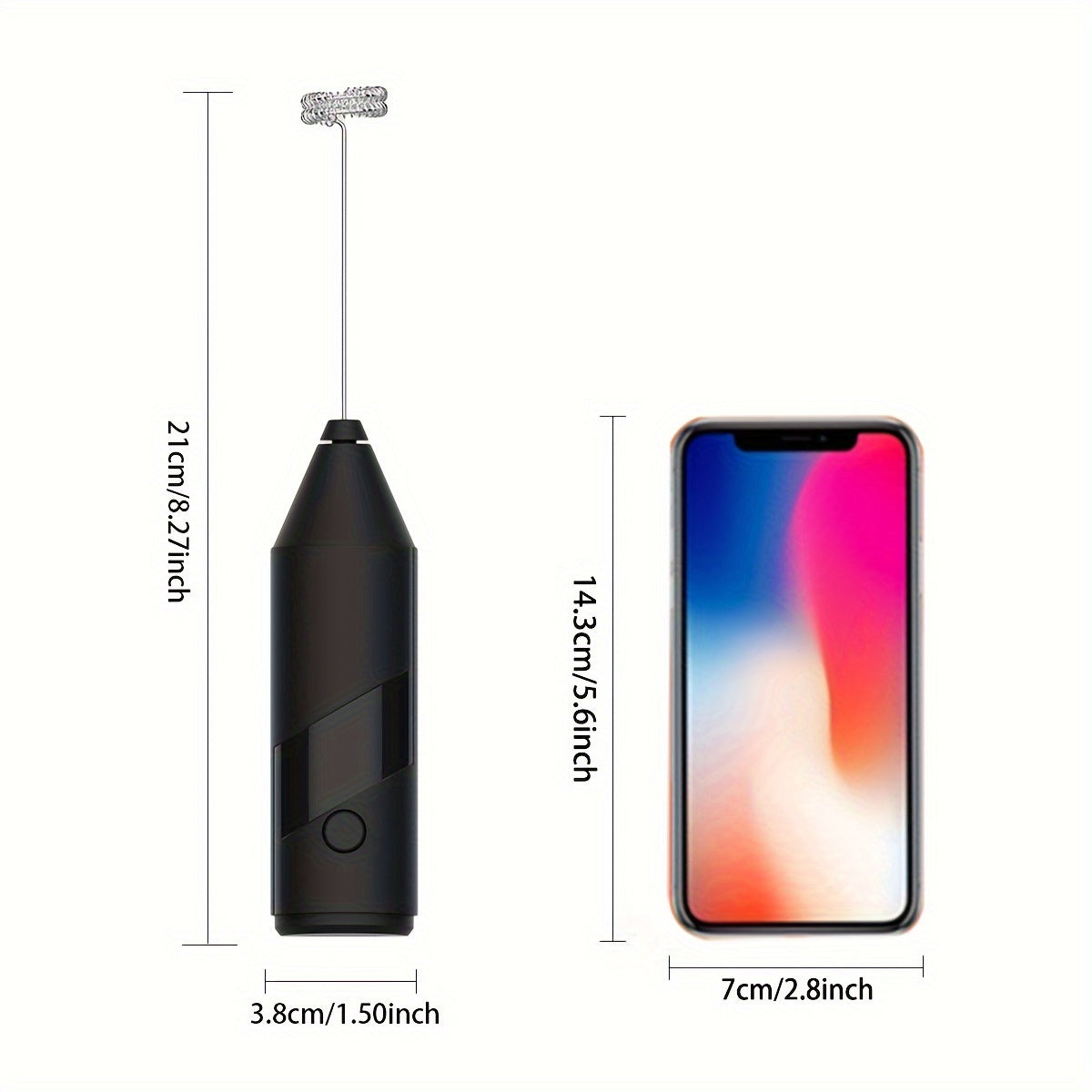 Electric Handheld Milk Frother for Lattes Cappuccinos Hot Chocolate