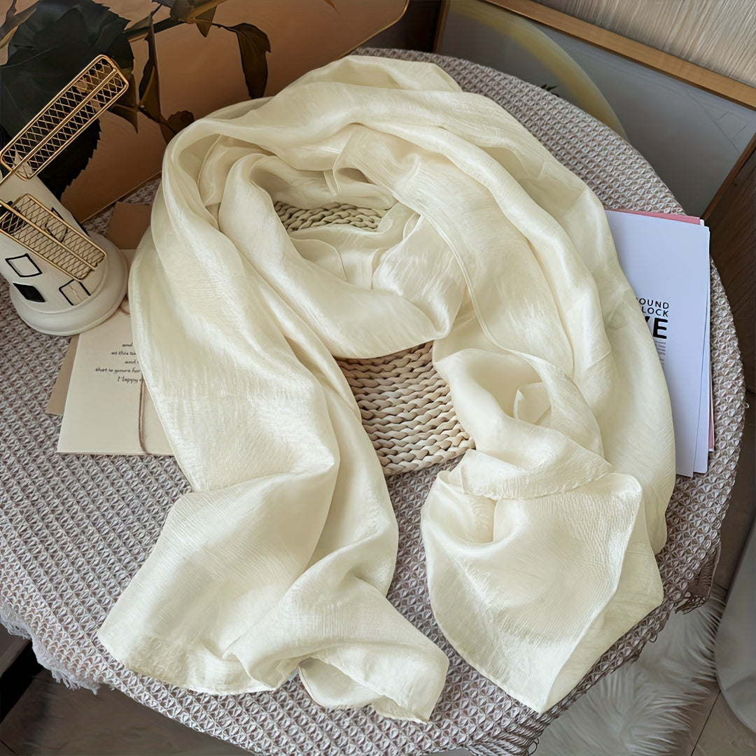 Ayollar uchun engil chiffon sharf, quyoshdan himoya, plyaj sochiq, yozgi aksessuar