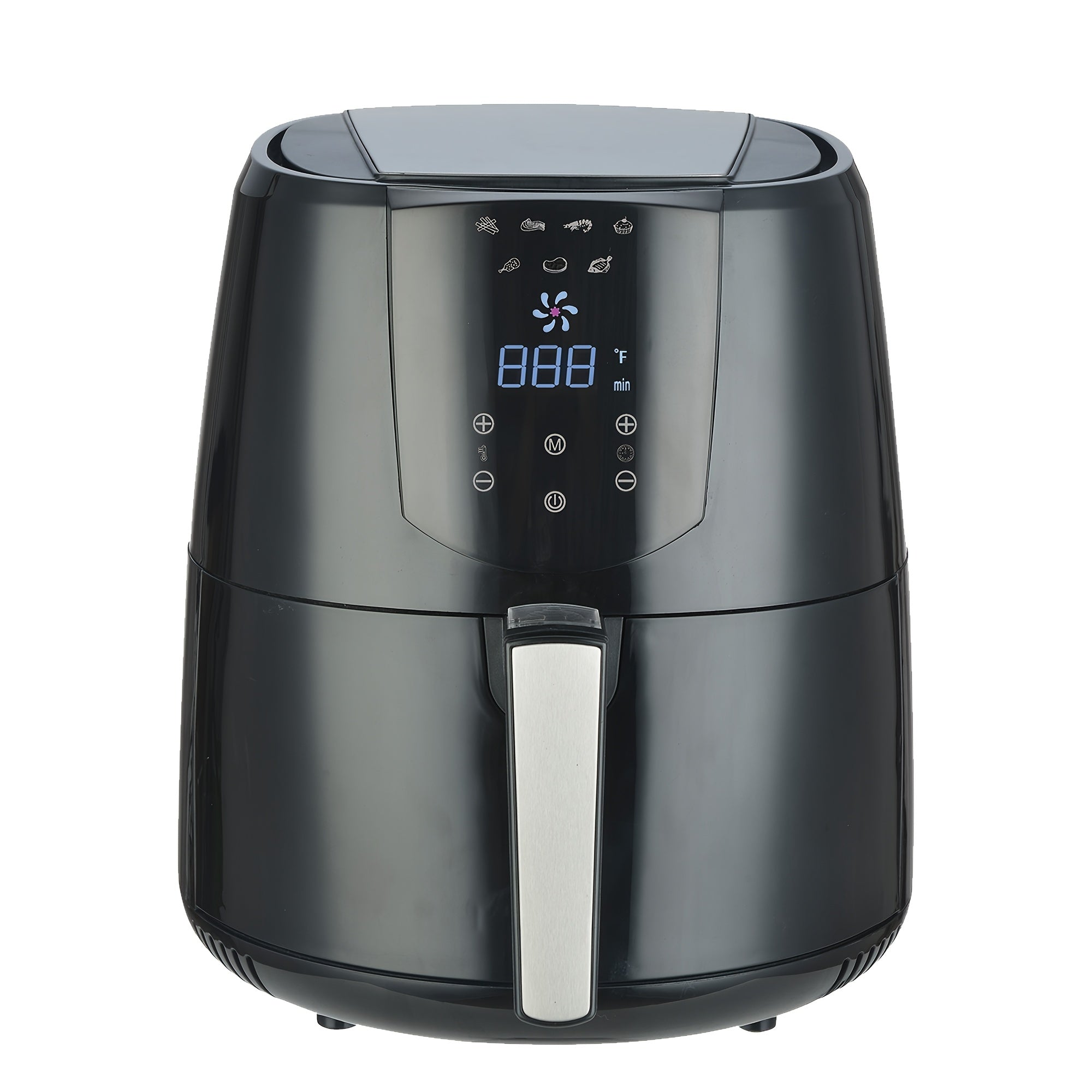 Цифровая аэрогриль 5.5Л LED-дисплей сенсорный экран без масла черный PP 1400Вт