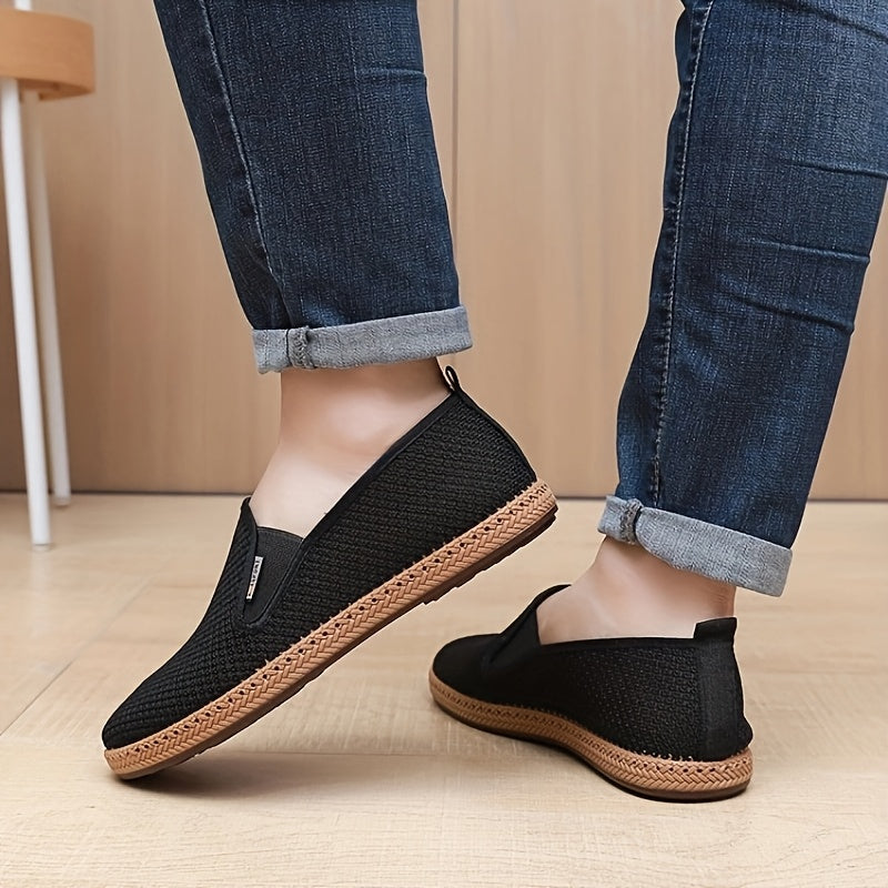 Men's Breathable Mesh Slip-On Casual Shoes Lightweight Summer Low-Top