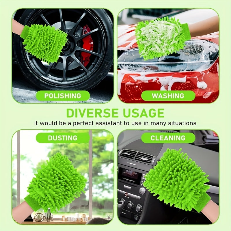 2/4 dona mikrotoʻlqinning avtomobilni yuvish qoʻllari yumshoq, chizilmasdan tozalash asboblari