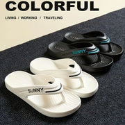 Unisex EVA Flip-Flops Black White Beach Pool Casual Footwear
