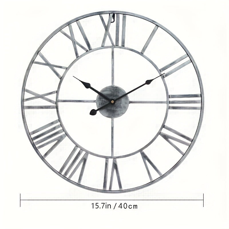 Reloj de pared de arte en hierro para decoración de sala de estar Navidad Halloween Acción de Gracias