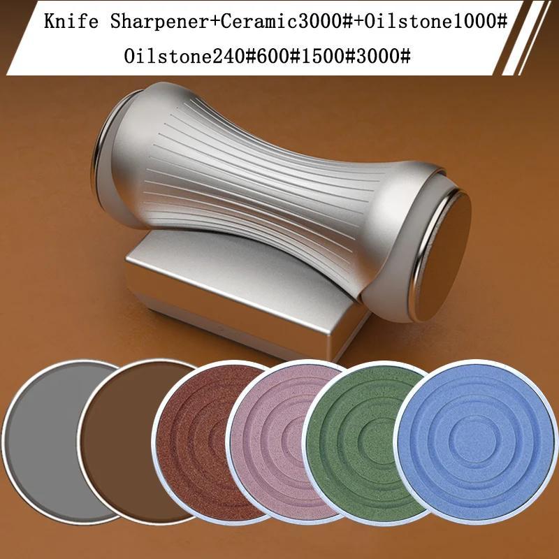 Kit de sistema de afilado de cuchillos de ángulo fijo con piedra de pulido de diamante, imán, potencia duradera