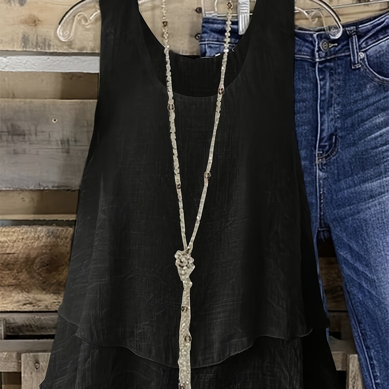 Топ без рукавов для женщин больших размеров с текстурированной тканью и дышащим материалом