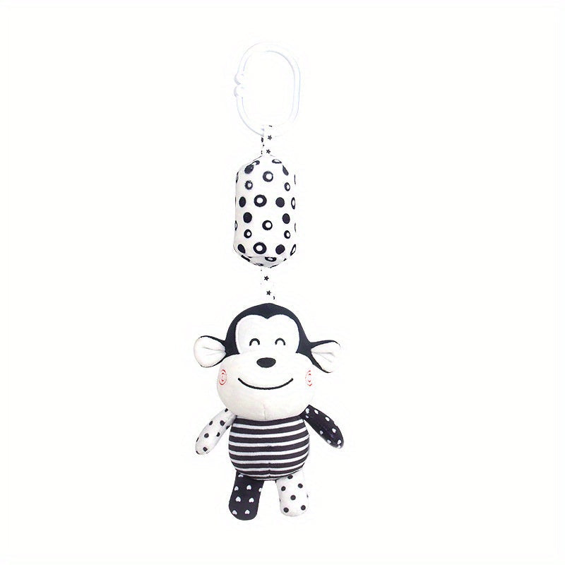 Baby Rattle Wind Chime for Visual Training and Development Black and White Toddler Gift