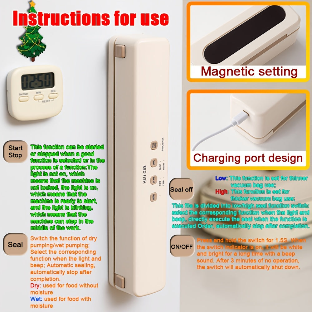 Innovatsion oshxona qurilmalari - magnitli simsiz vakuum yopishtiruvchi, portativ oziq-ovqat paketlovchi, kalit tugma saqlash asboblari, kichik avtomatik yangi saqlash mashinasi, USB quvvatlash, turli xil yopishtiradi