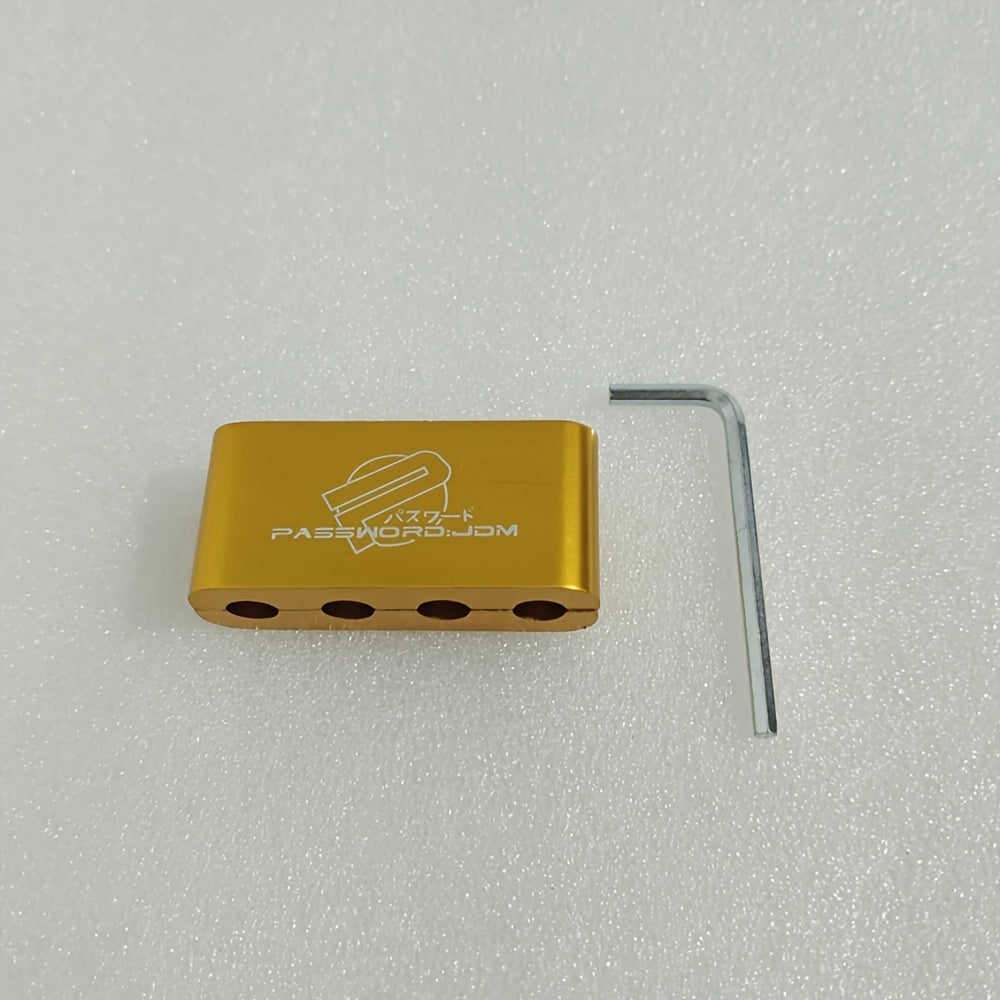 Universal Aluminum Spark Plug Wire Loom 4-Hole Wire Organizer Sleeve for Car Ignition System