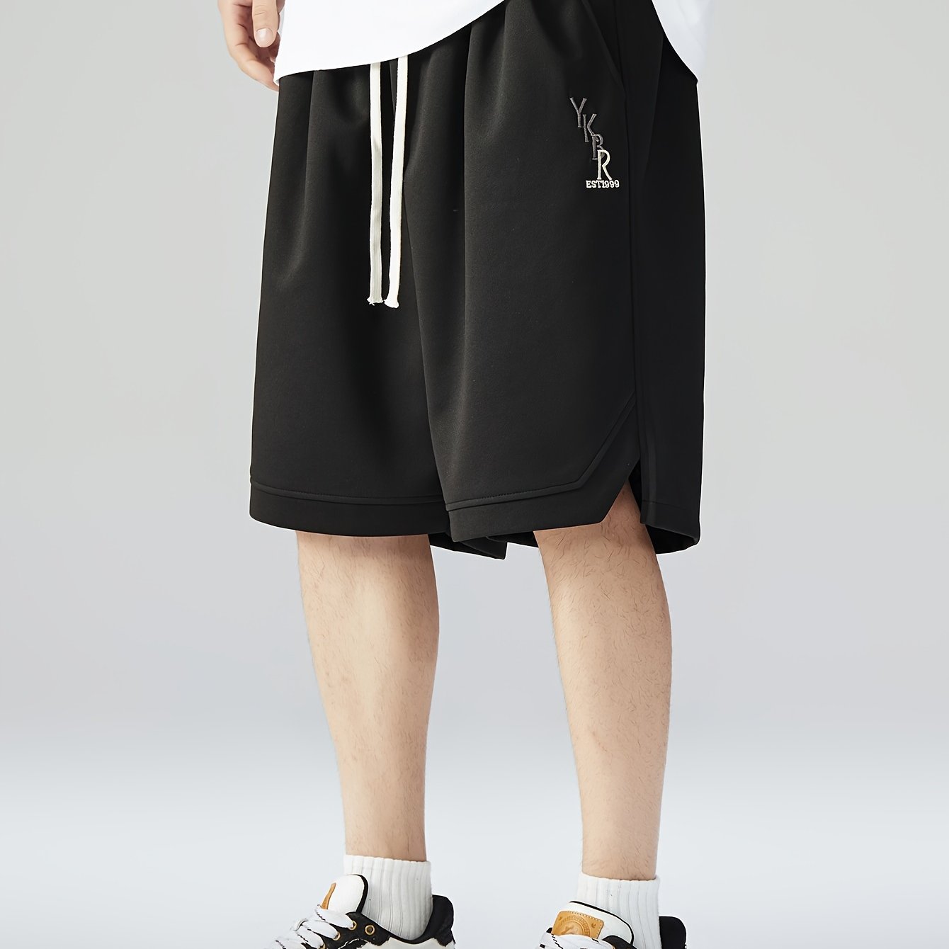 Мужские шорты большого размера в повседневном стиле с геометрическим узором, вязаный из полиэстера, свободный крой, летние мероприятия