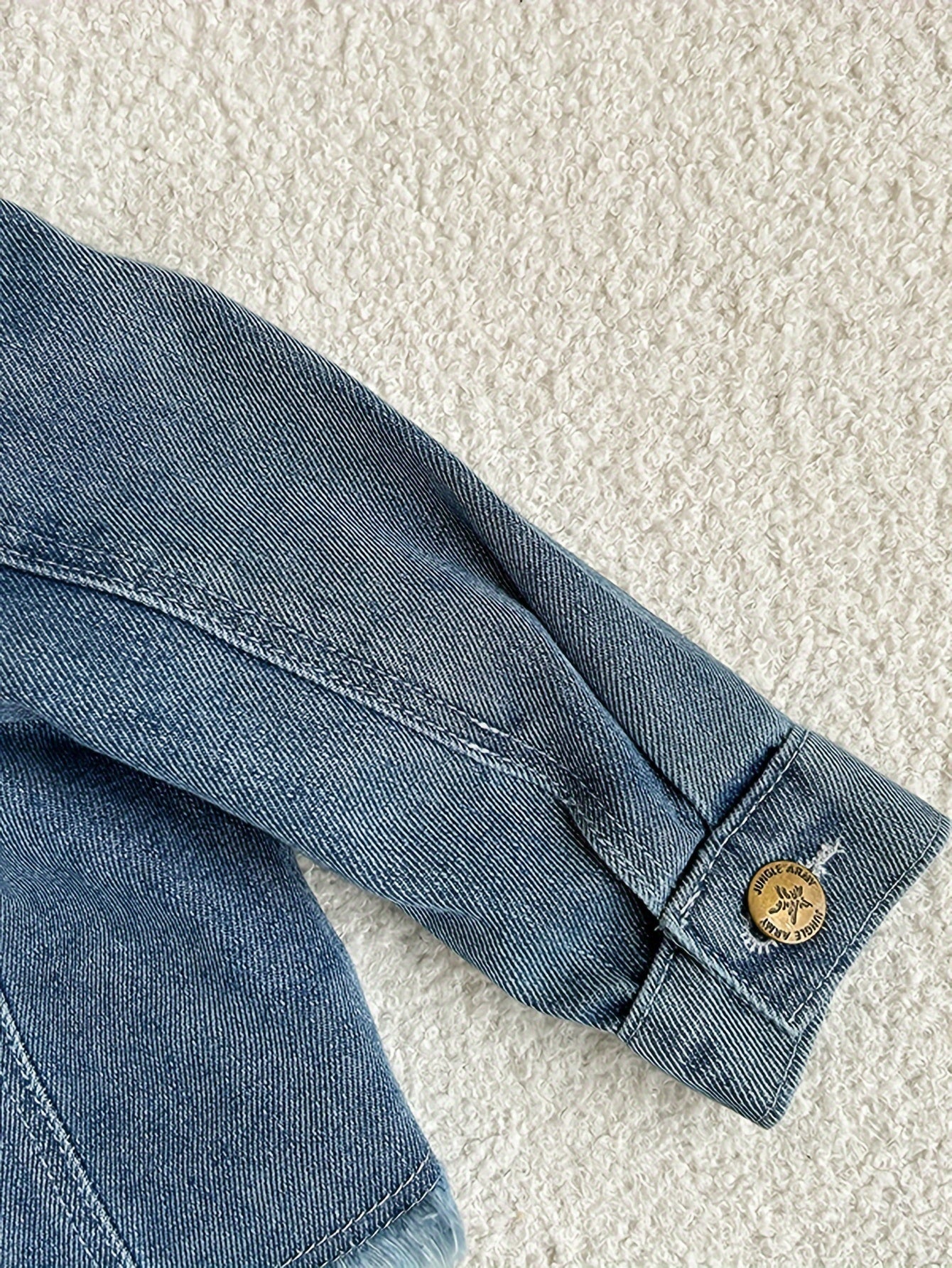 Children's Blue Denim Set with Jacket and Skirt for Girls Over 3 Years