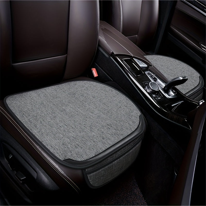 Universal Colorful Linen Car Seat Cushion Set Breathable Non-Slip