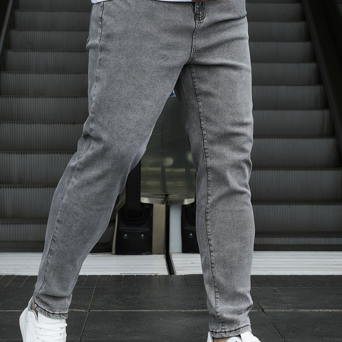 Men's Plus Size Skinny Fit Stretch Cotton Denim Jeans