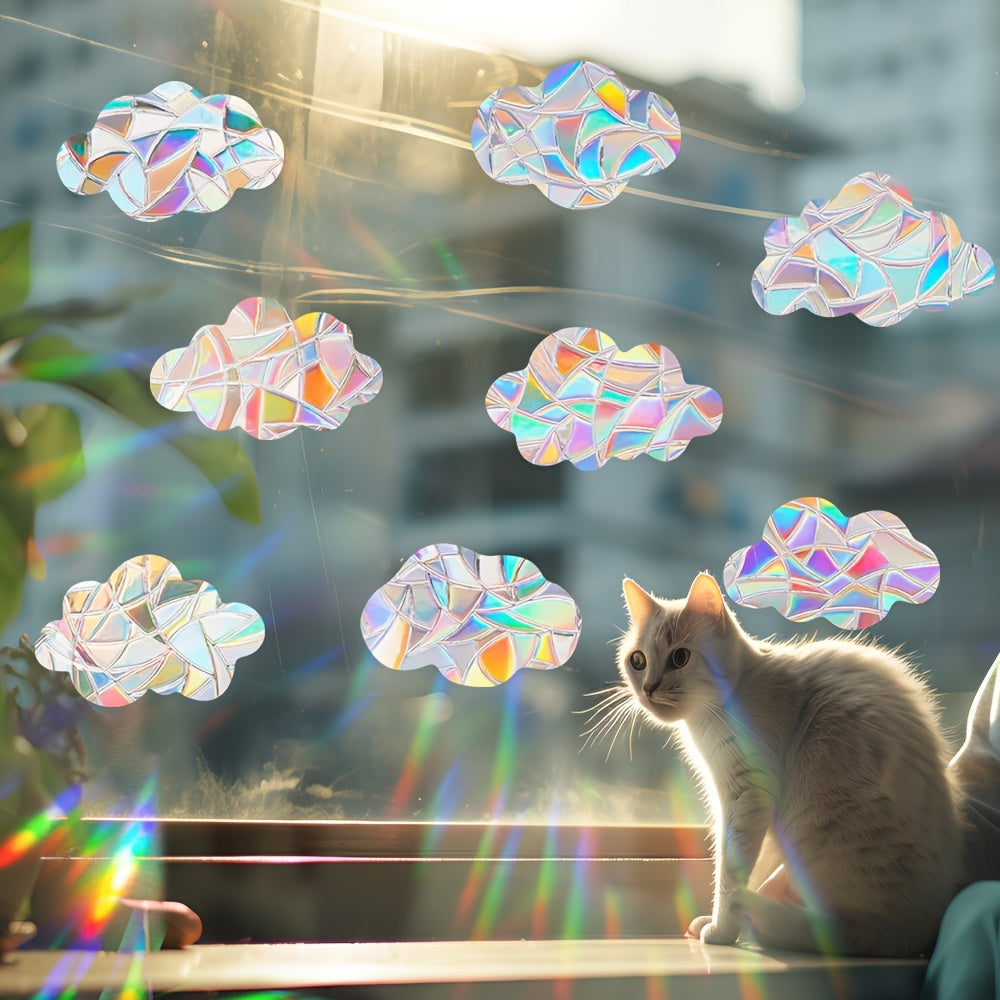 Round Glass Sun Catcher Rainbow Window Film Electrostatic PVC Sticker for Home Decor