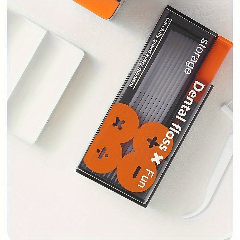 Унисекс портативный пластиковый держатель для зубной нити с 10 палочками для путешествий