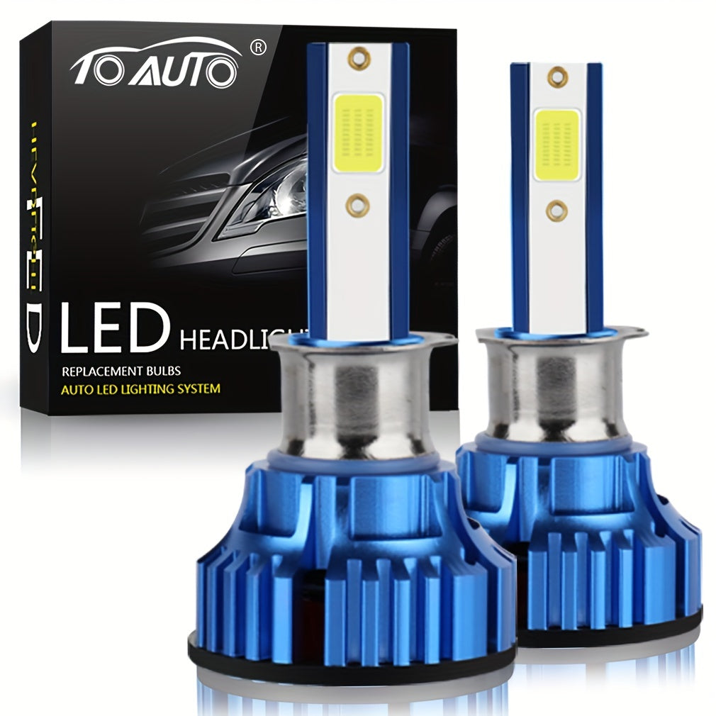 Bombillas de faro LED H4 6500K blanco frío 20000LM 72W pack de 2