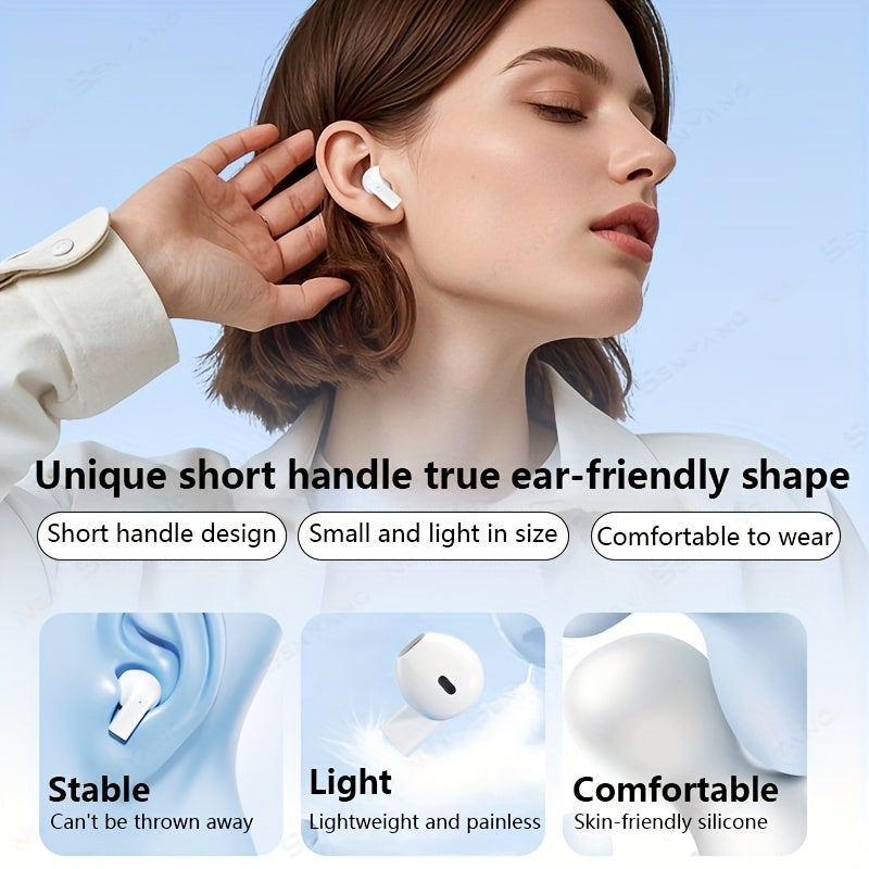 Сенянг True Wireless In-Ear игровые наушники с сенсорным управлением, HD вызовы, перезаряжаемая батарея для Android и iPhone, спортивные наушники, шумоподавление, умные наушники.