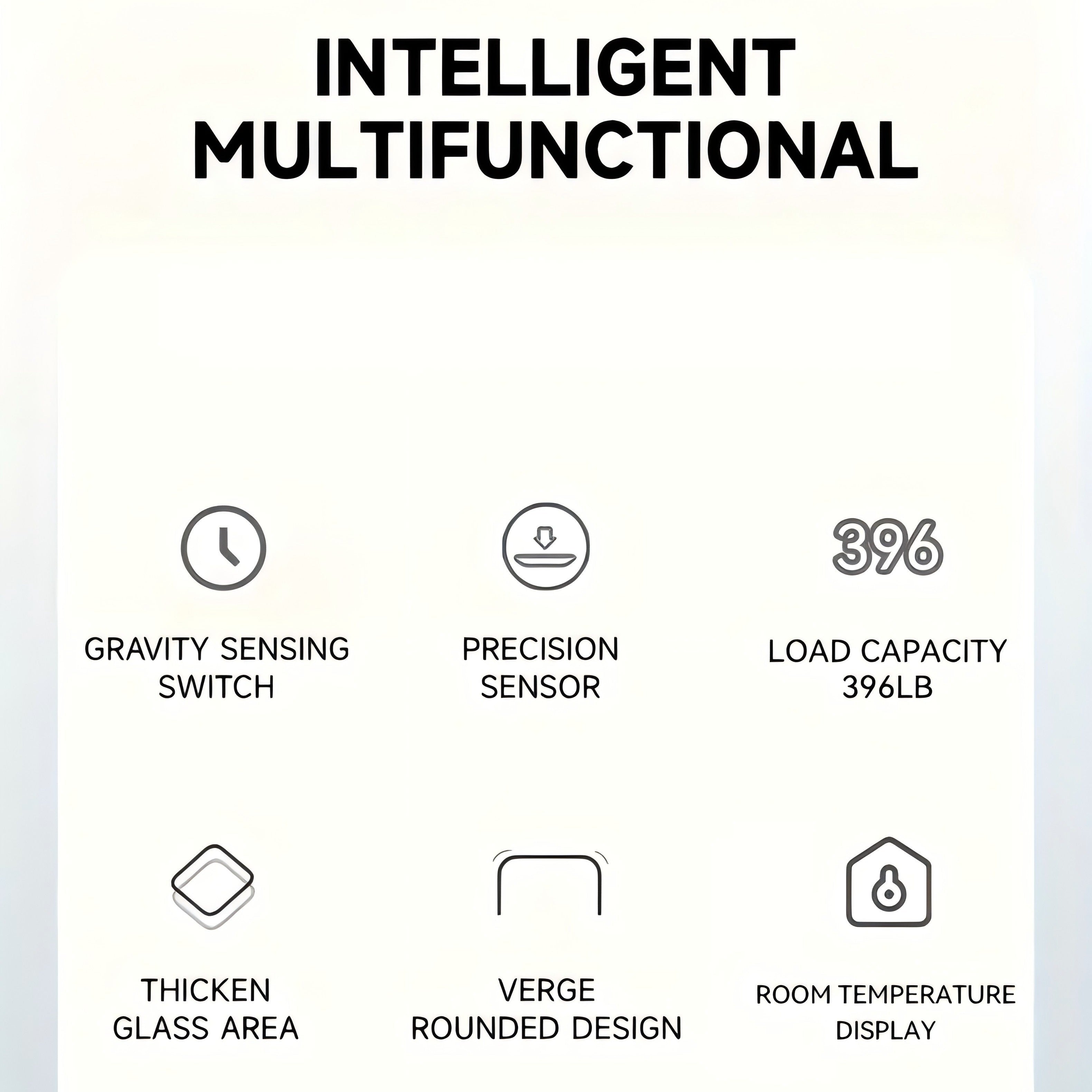 Uy uchun mo'ljallangan aniq elektron shkala, super keng platforma, katta quvvat va oson o'qiladigan orqa yoritilgan LCD displey bilan, vazn 176.9 KG gacha ko'rsatadi.