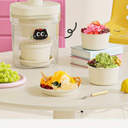 4 piezas de cortadores de hielo con diseño de gato lindo, manuales, creadores de arena de hielo, cuencos, platos, cocina