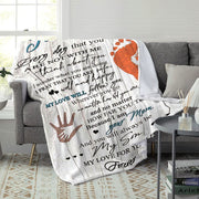 Flannel Fleece Throw Blanket for Son All Seasons Machine Washable Digital Print Polyester