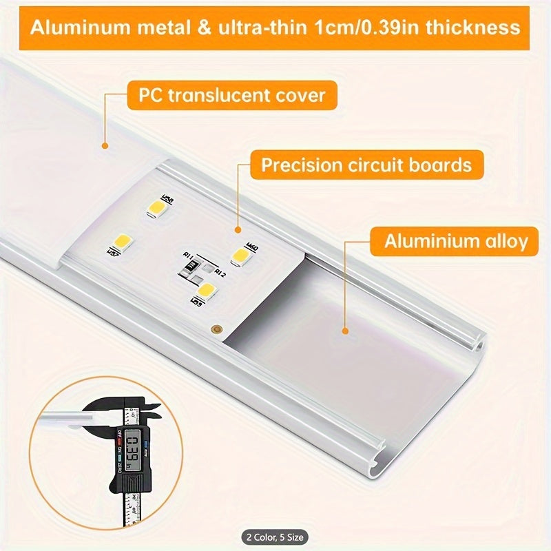 LED Cabinet Light with Infrared Sensor USB Rechargeable Metal Construction