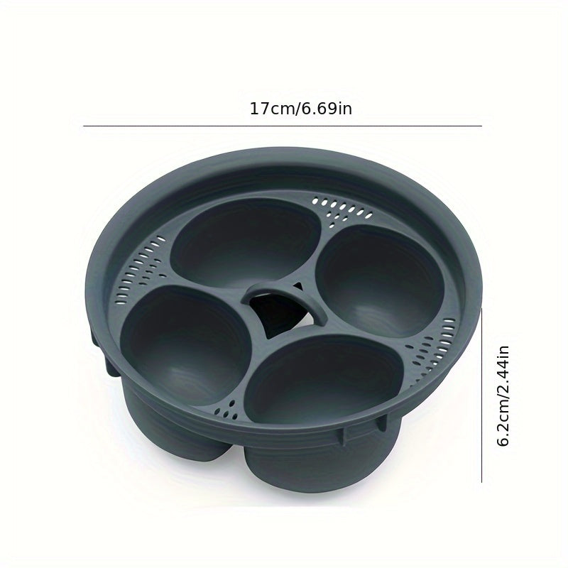 Egg Cooker with Four-Slot Egg Steamer, Poached Egg Maker, Includes Egg Boiling Pot