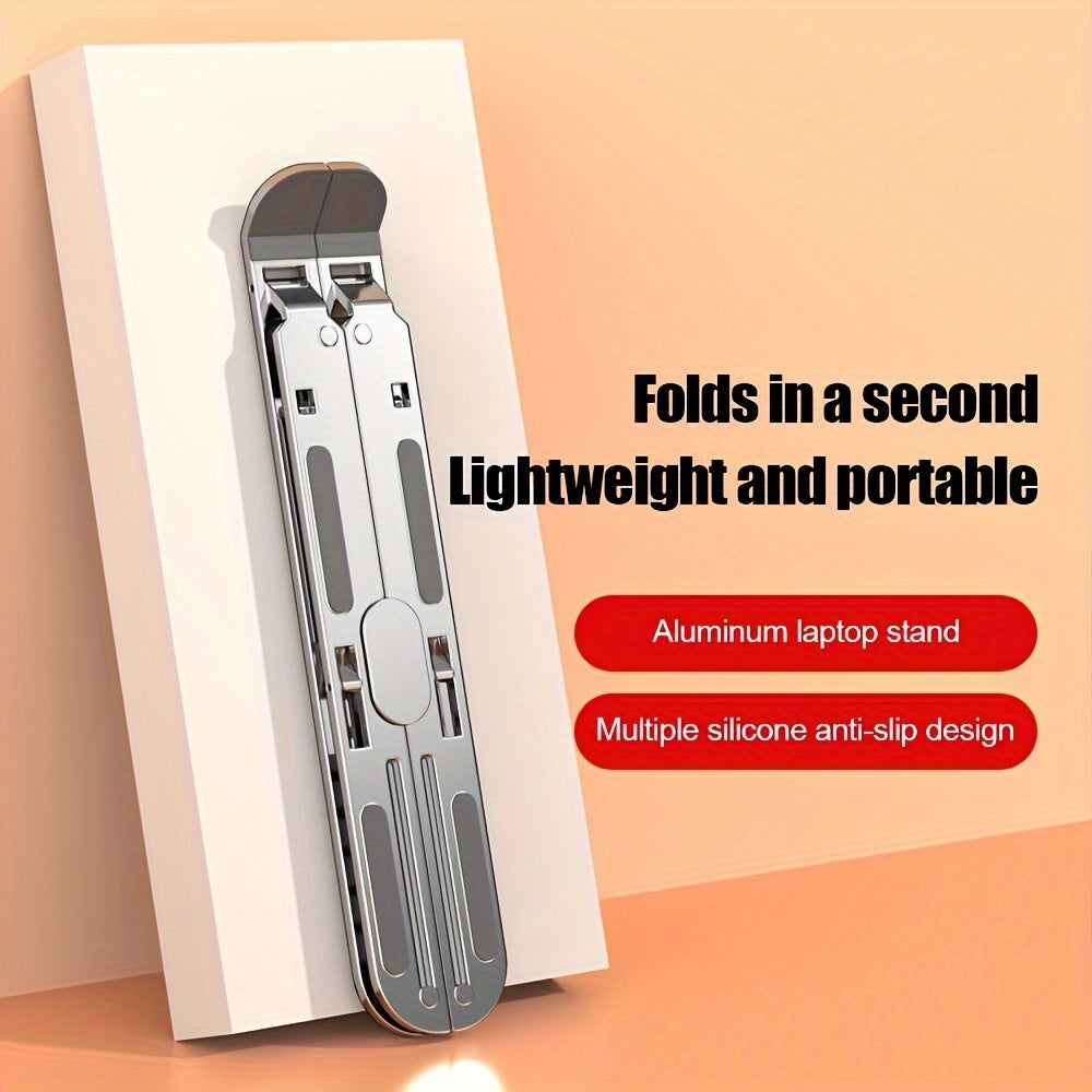 Aluminum Laptop Stand with Adjustable Cooling for Desktop Use