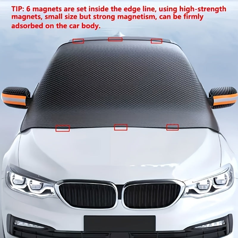 Universal Winter Magnetic Car Windshield Cover Polyester Snow Shield