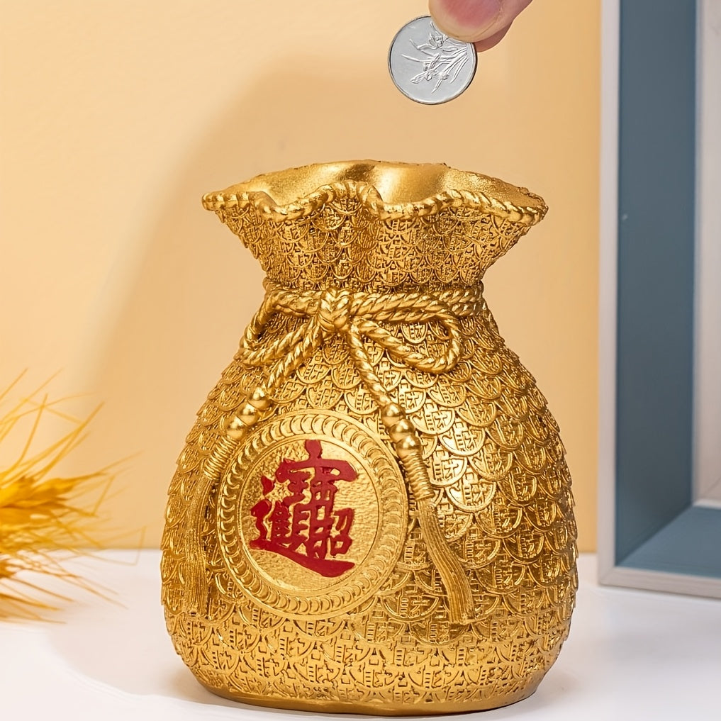 Chinese-Style Money Bag Ornament for Home or Cafe Decor