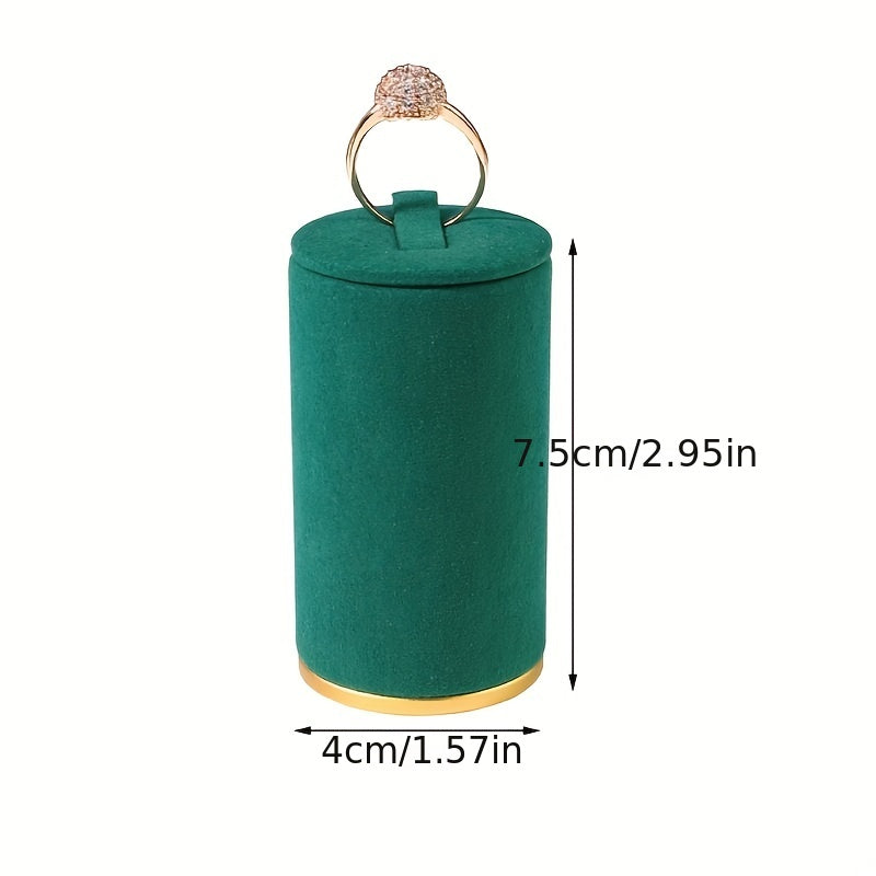 Металлическая подставка для украшений с мягким многоцветным органайзером для колец для демонстрации и хранения