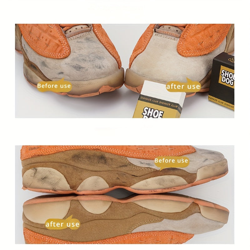 Teri poyabzalini tozalash uchun rezina o'chirgich - Elektr energiyasiz dog'larni osonlik bilan olib tashlaydi. Krossovkalar, kiyimlar, shisha, devorlar, pol va mebellar uchun ideal. Matolarni yumshoq quruq tozalash uchun ko'p funksiyali asbob.