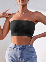 Бюстгальтер-бандо из сетки для полных размеров, бесшовный, без косточек, с нескользящей поверхностью, без проводов