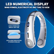 Portable Neck Fan Mini Bladeless Wearable USB Rechargeable Personal Cooler