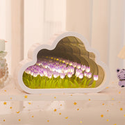 USB-Powered Night Light Kit with Tulip and Cloud LED Lights Adjustable Brightness for Kids Bedroom