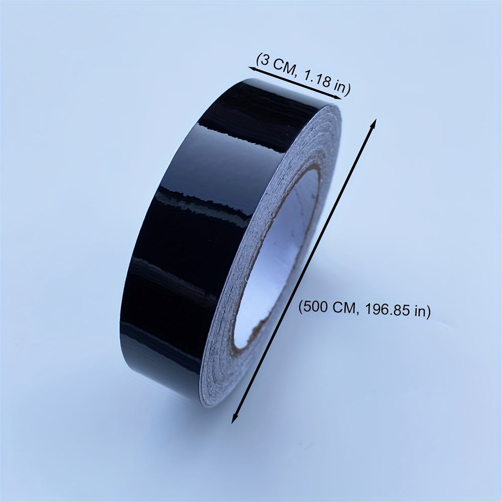 Tira de vinilo negro para moldura de ventana de coche 3/5/7/10cm con acabado cromado blackout