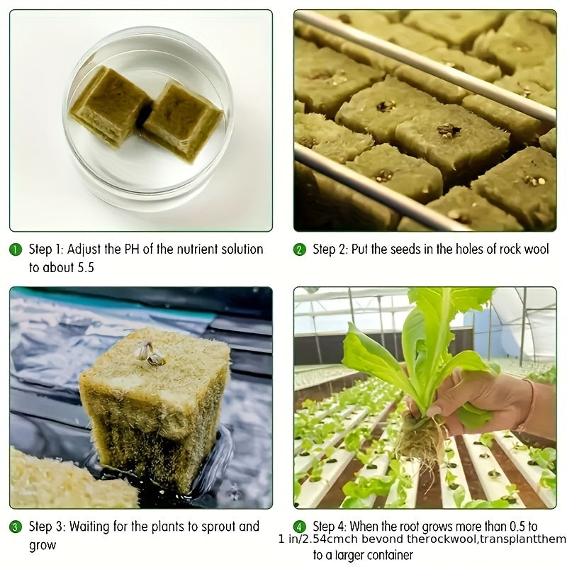 Plant Propagation Cubes Rockwool Starter Blocks for Seed Starting and Cuttings 100/200/300 Pack
