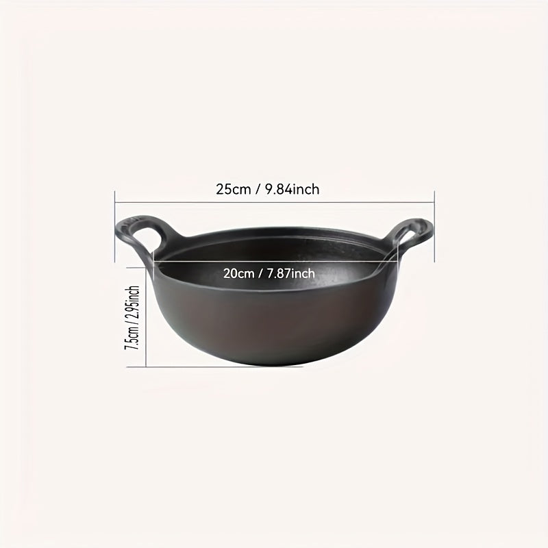 Cast Iron Skillet Set 24.99cm and 19.99cm Frying Pans Uncoated Cookware