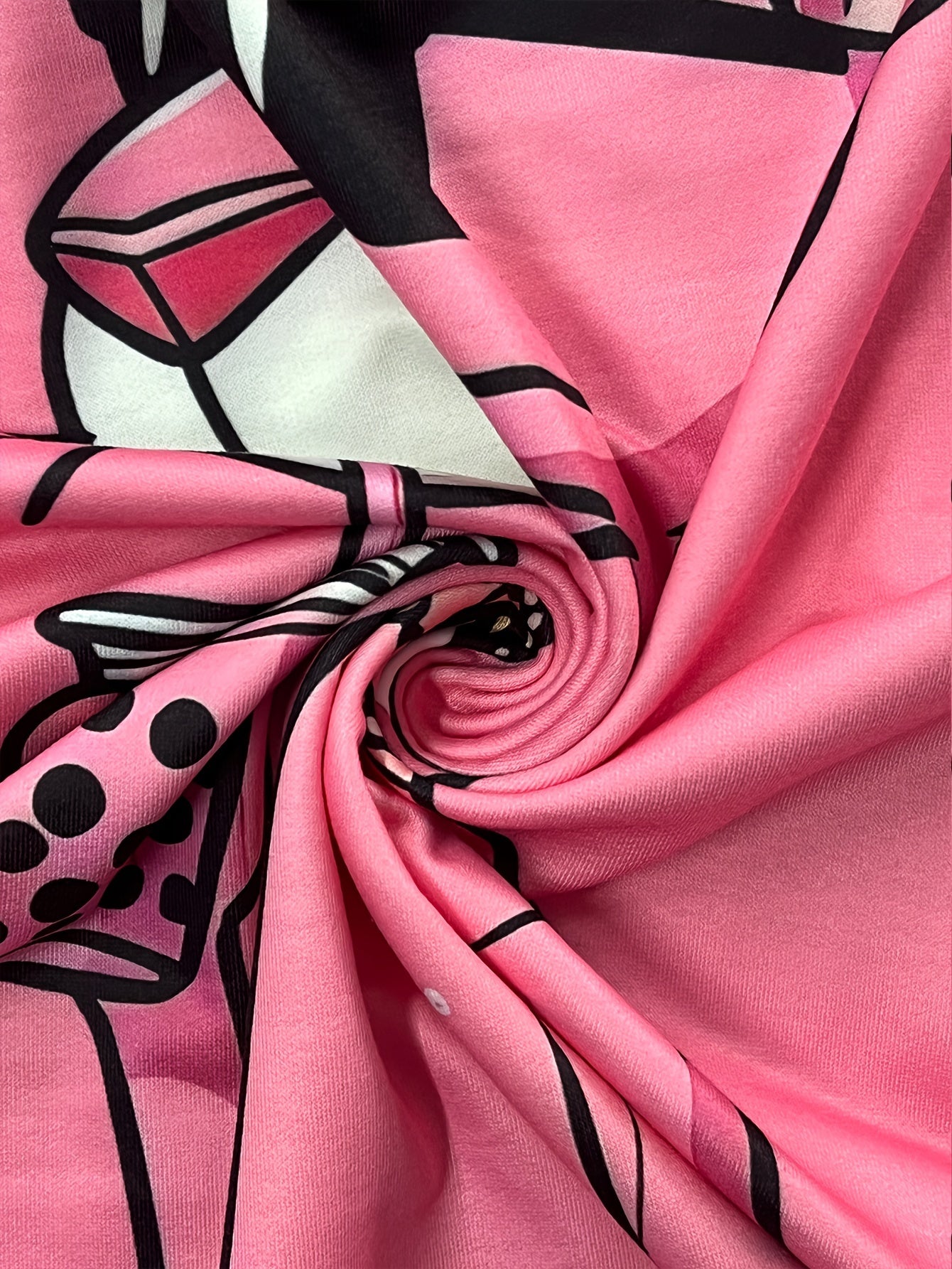 Women’s Plus Size Polyester Cartoon Animal Print Sweatshirt Long Sleeve Fall Winter Pullover Pink Leopard