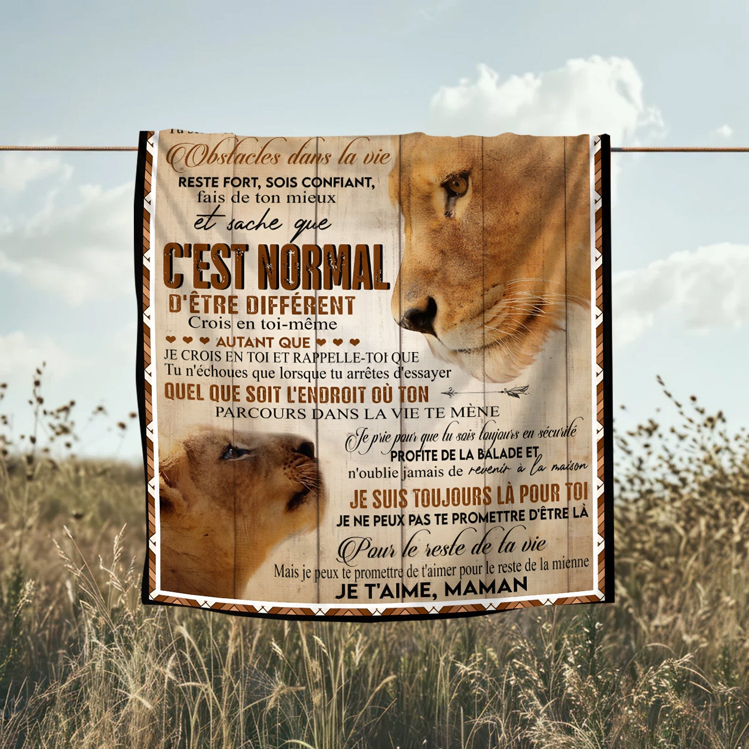 Mother and Son Themed Soft Flannel Blanket Luxurious Snug Knit Throw