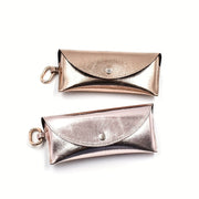 Golden Eyewear Case with Hook for Easy Access and Protection