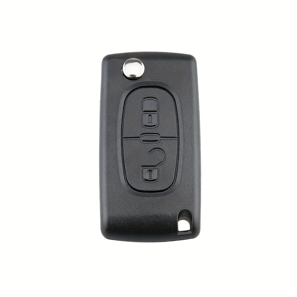 Car Key Fob Cover Replacement Flip Case for 207 307 308 407 in Black