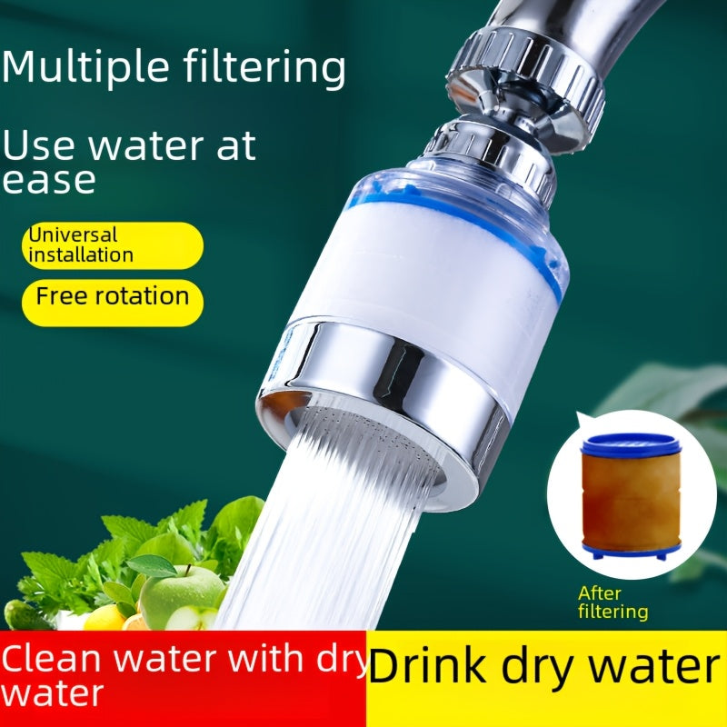 Faucet Water Filter with No Power Required Bubbler Shower Head Splash Guard