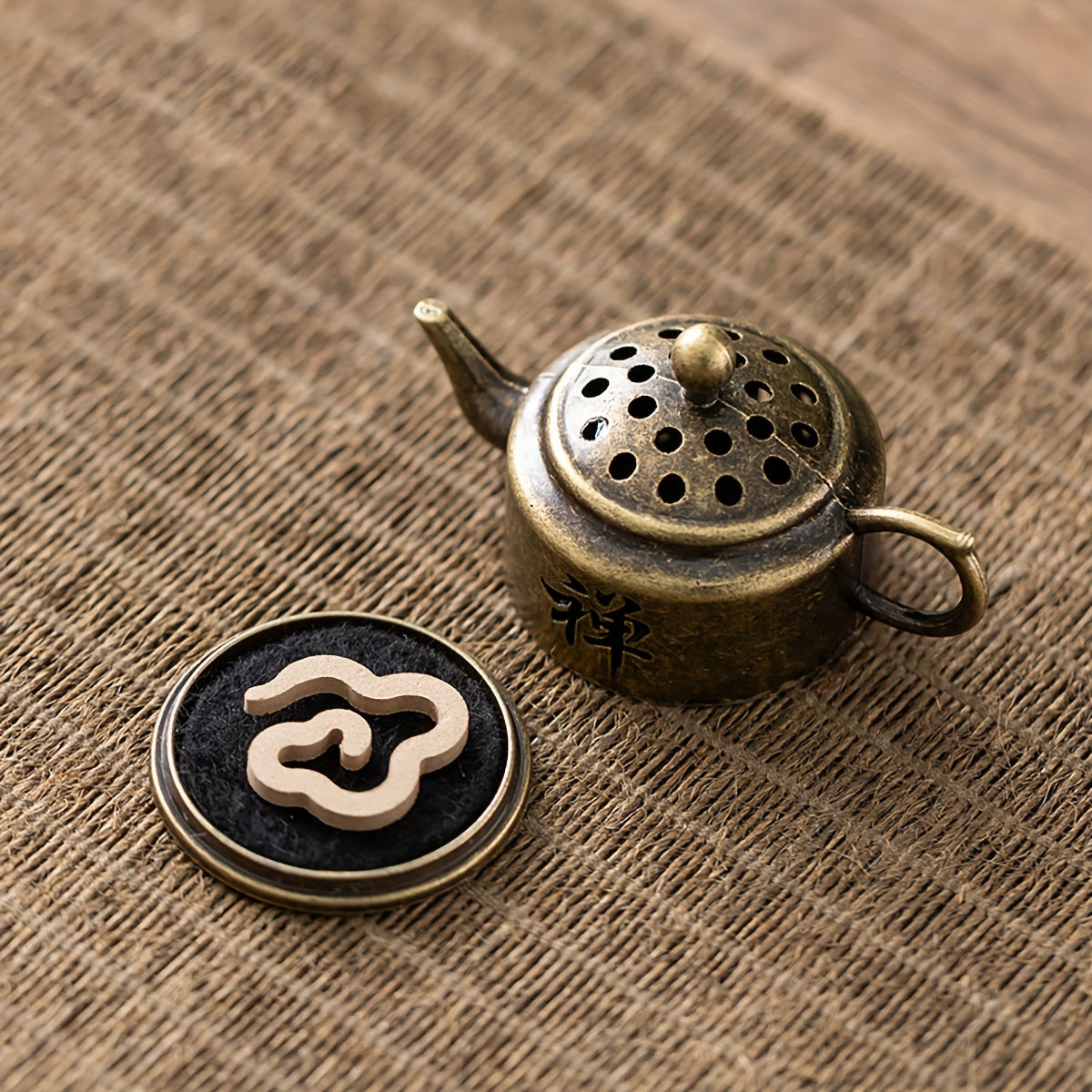 Small Vintage Metal Incense Burner for Aromatherapy and Meditation