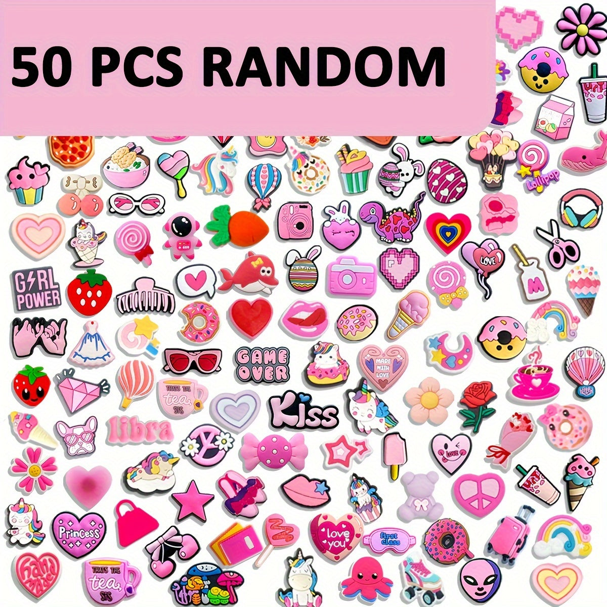 Kids Girls Pink Charm Bracelet Set with Shoe Jewelry and Watch Charms