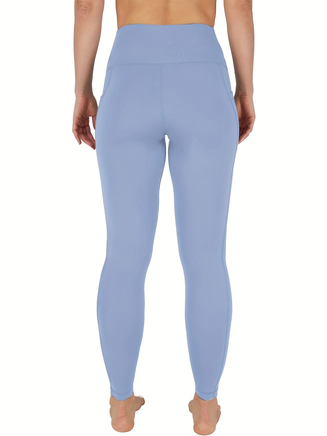 Plus Size Women's High-Waisted Yoga Pants Workout Leggings with Pockets