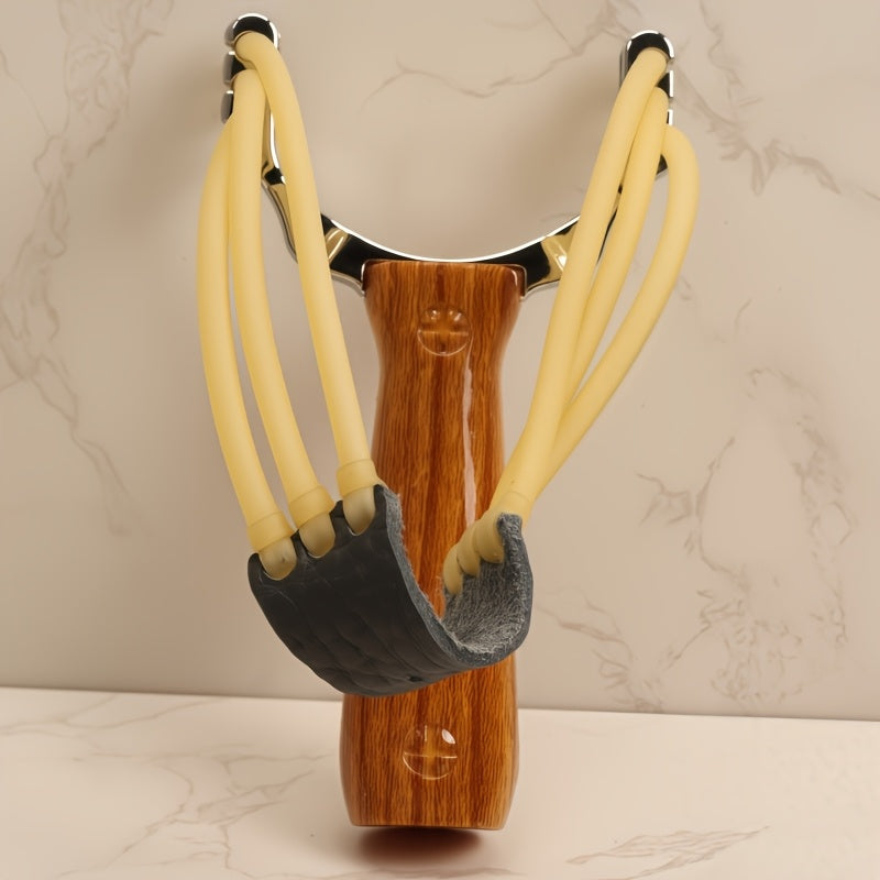 Alloy Slingshot with Plastic Handle Camouflage Design for Outdoor Shooting
