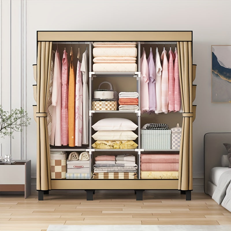 Qora mato shkaf, yon choʻntaklar bilan, 1m3 saqlash tashkilotchisi