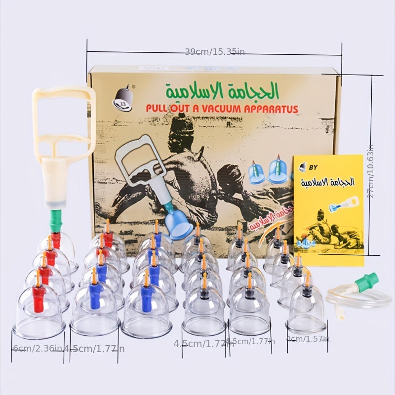 24 dona magnitli kuping to'plami sog'liq va salomatlik uchun, elektrsiz qalin stakanlar