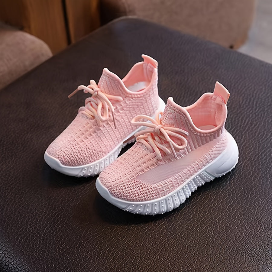 Kids Casual Flat Sneakers for Boys and Girls All-Season Fabric Slip-On Round Toe